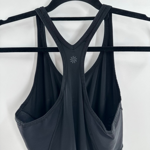 Athleta Workout Razorback Black Tank Top with Ruched Sides - Picture 5 of 6
